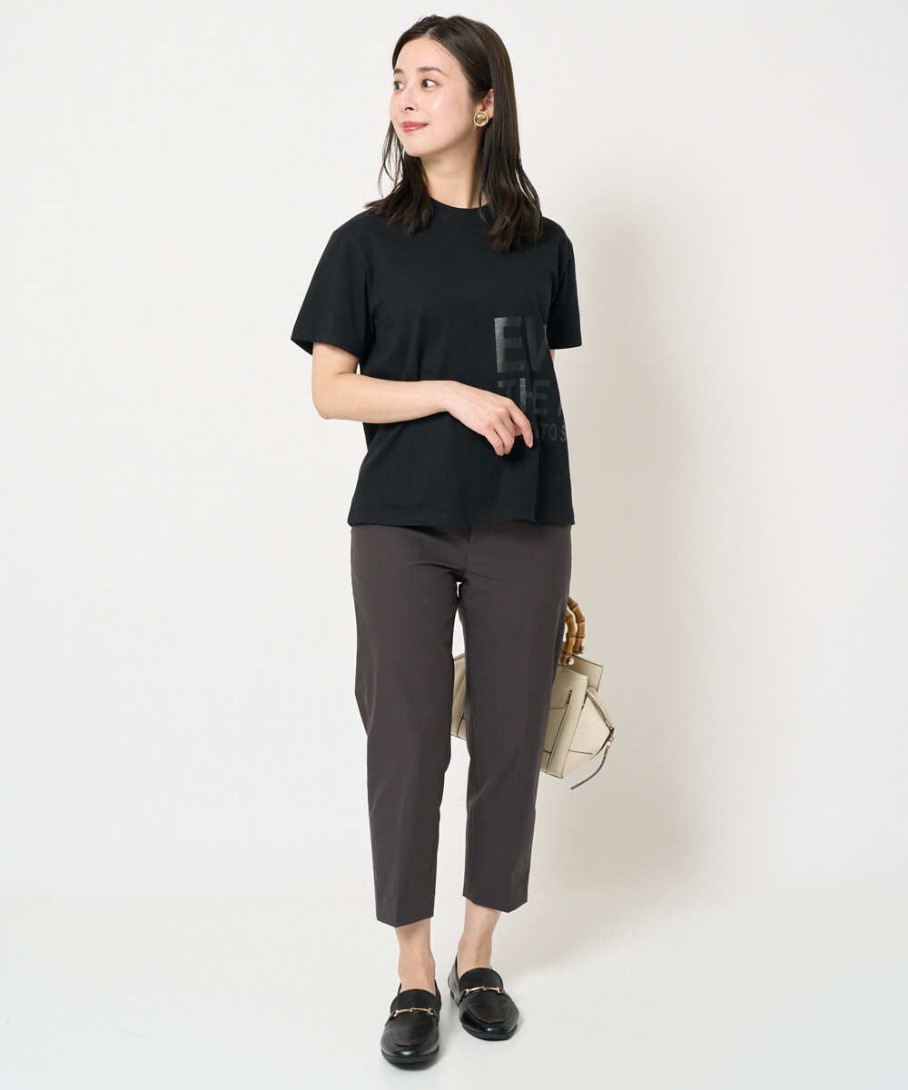 F6KHA22120 MICHEL KLEIN(小さいサイズ)(メゾン ドゥ サンク) [小さいサイズ]ラメロゴTシャツ ホワイト