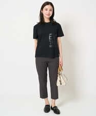 F6KHA22120 MICHEL KLEIN(小さいサイズ)(メゾン ドゥ サンク) [小さいサイズ]ラメロゴTシャツ ホワイト
