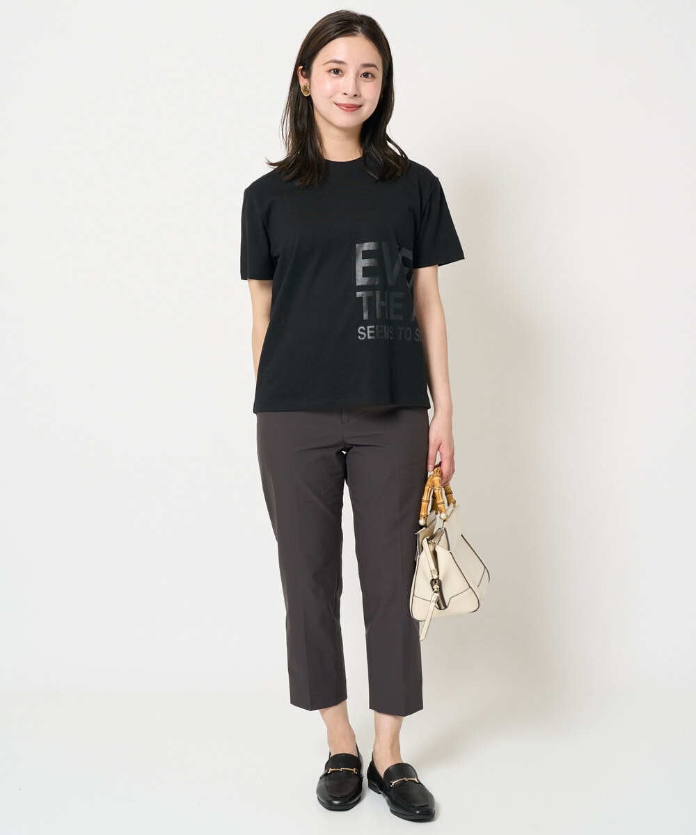 F6KHA22120 MICHEL KLEIN(小さいサイズ)(メゾン ドゥ サンク) [小さいサイズ]ラメロゴTシャツ ホワイト