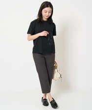 F6KHA22120 MICHEL KLEIN(小さいサイズ)(メゾン ドゥ サンク) [小さいサイズ]ラメロゴTシャツ ホワイト