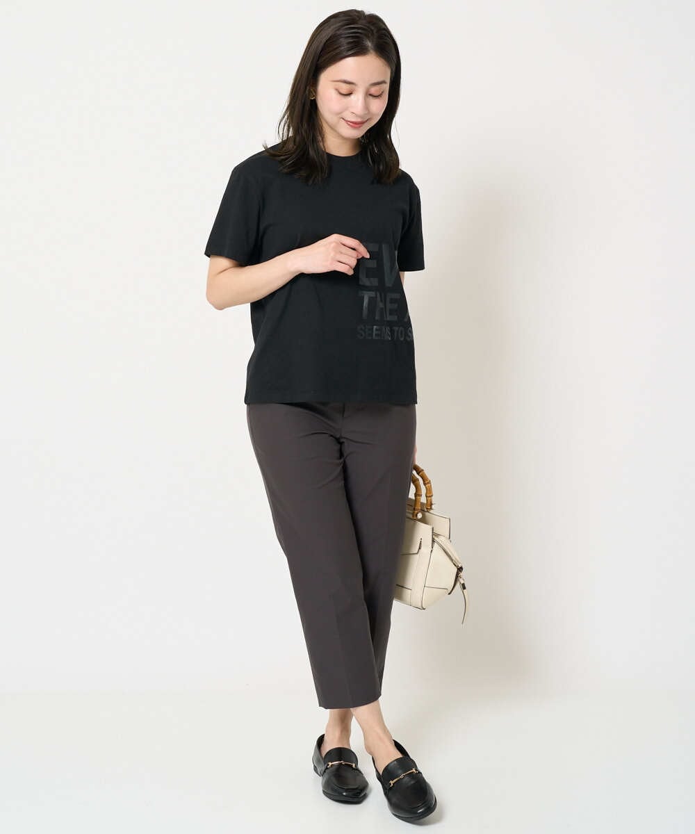 F6KHA22120 MICHEL KLEIN(小さいサイズ)(メゾン ドゥ サンク) [小さいサイズ]ラメロゴTシャツ ホワイト