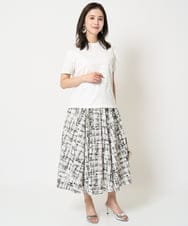 F6KHA22120 MICHEL KLEIN(小さいサイズ)(メゾン ドゥ サンク) [小さいサイズ]ラメロゴTシャツ ホワイト