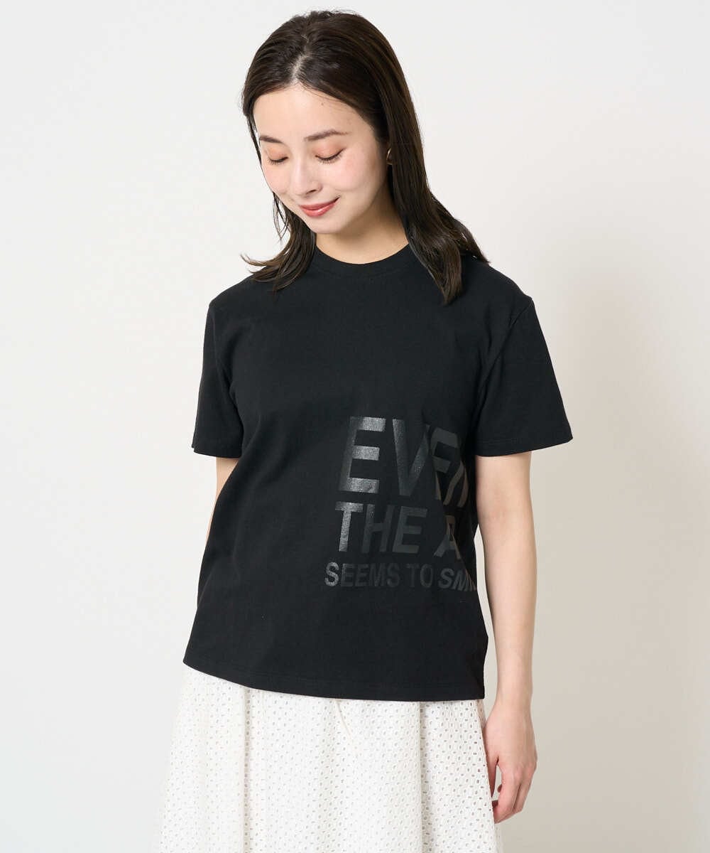 F6KHA22120 MICHEL KLEIN(小さいサイズ)(メゾン ドゥ サンク) [小さいサイズ]ラメロゴTシャツ ホワイト