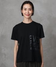 F6KHA22120 MICHEL KLEIN(小さいサイズ)(メゾン ドゥ サンク) [小さいサイズ]ラメロゴTシャツ ホワイト