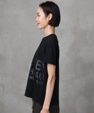 F6KHA22120 MICHEL KLEIN(小さいサイズ)(メゾン ドゥ サンク) [小さいサイズ]ラメロゴTシャツ ホワイト