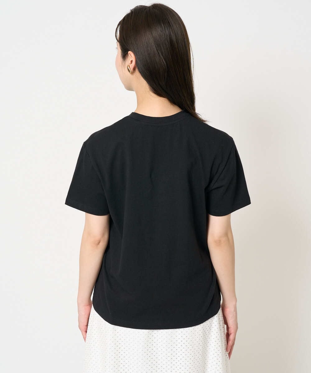F6KHA22120 MICHEL KLEIN(小さいサイズ)(メゾン ドゥ サンク) [小さいサイズ]ラメロゴTシャツ ホワイト