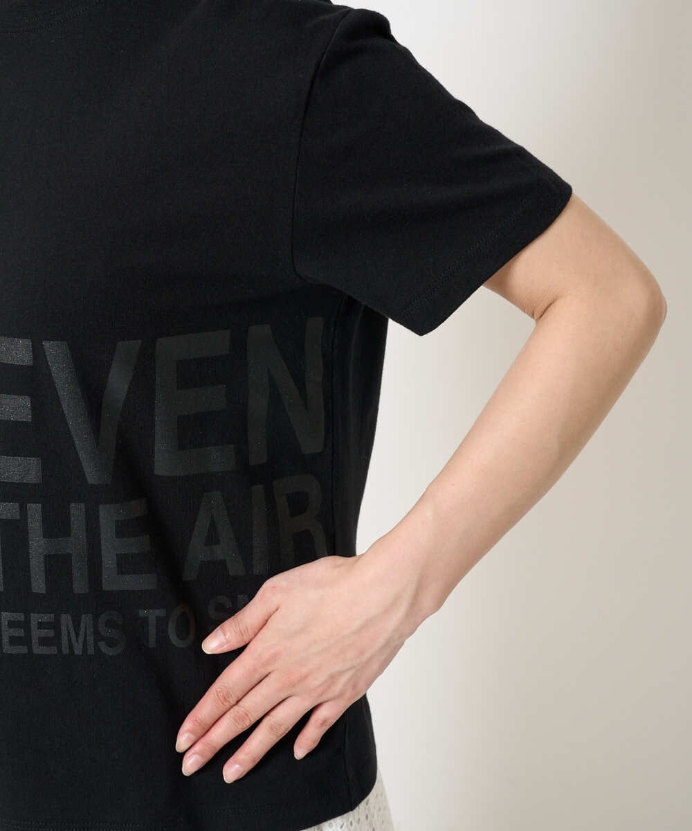 F6KHA22120 MICHEL KLEIN(小さいサイズ)(メゾン ドゥ サンク) [小さいサイズ]ラメロゴTシャツ ホワイト