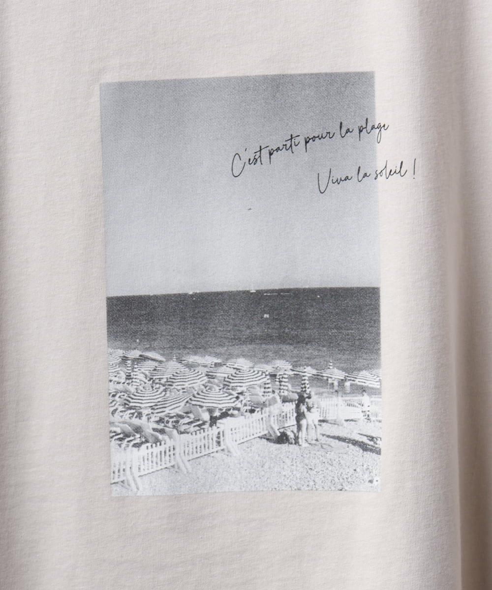 F6KHA23120 MICHEL KLEIN(小さいサイズ)(メゾン ドゥ サンク) [小さいサイズ]フォトプリントTシャツ ホワイト
