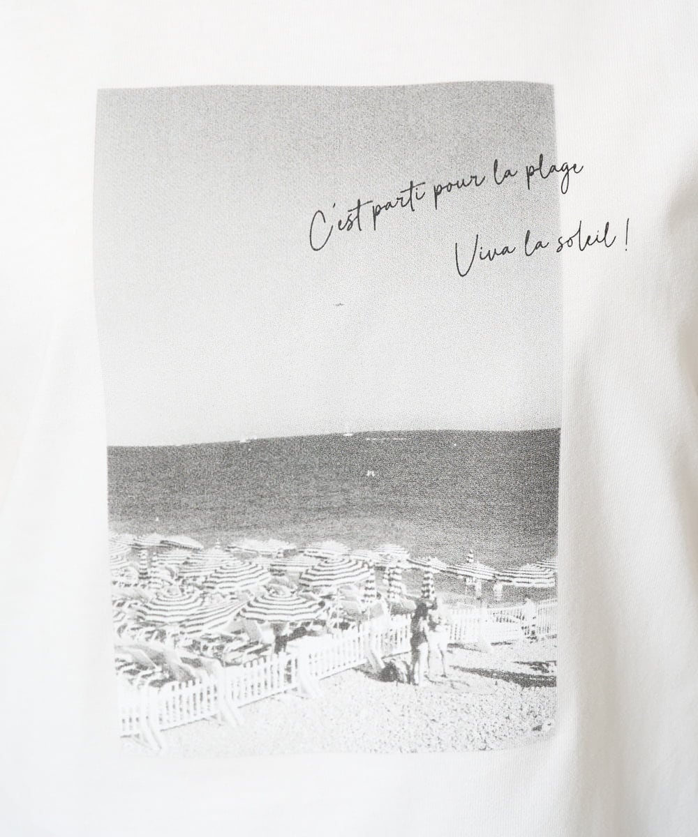 F6KHA23120 MICHEL KLEIN(小さいサイズ)(メゾン ドゥ サンク) [小さいサイズ]フォトプリントTシャツ ホワイト