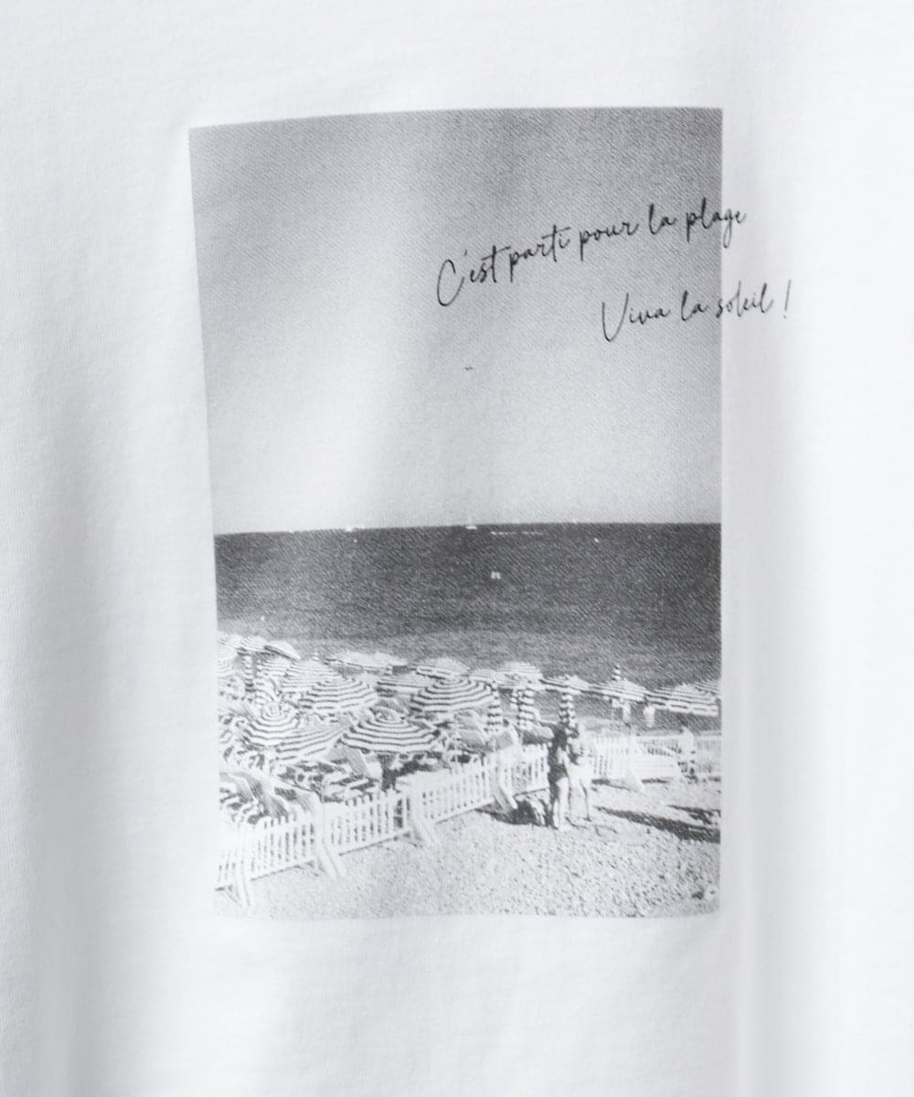 F6KHA23120 MICHEL KLEIN(小さいサイズ)(メゾン ドゥ サンク) [小さいサイズ]フォトプリントTシャツ ホワイト