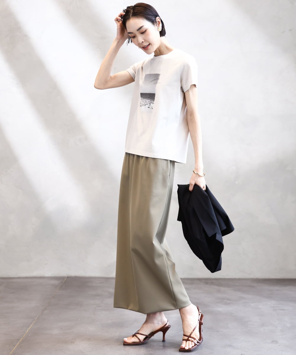 F6KHA23120 MICHEL KLEIN(小さいサイズ)(メゾン ドゥ サンク) [小さいサイズ]フォトプリントTシャツ ホワイト