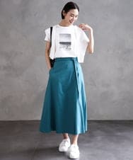 F6KHA23120 MICHEL KLEIN(小さいサイズ)(メゾン ドゥ サンク) [小さいサイズ]フォトプリントTシャツ ホワイト