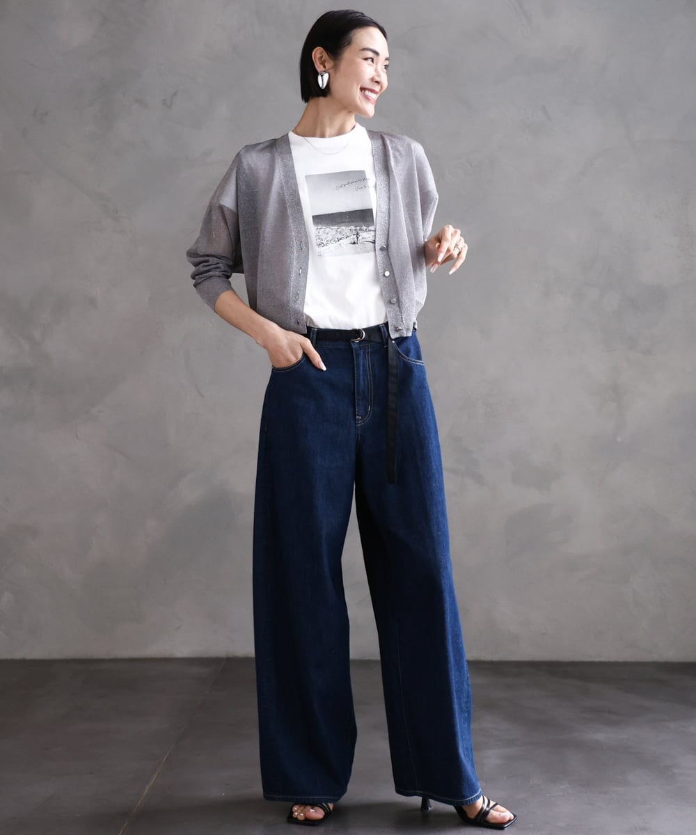 F6KHA23120 MICHEL KLEIN(小さいサイズ)(メゾン ドゥ サンク) [小さいサイズ]フォトプリントTシャツ ホワイト