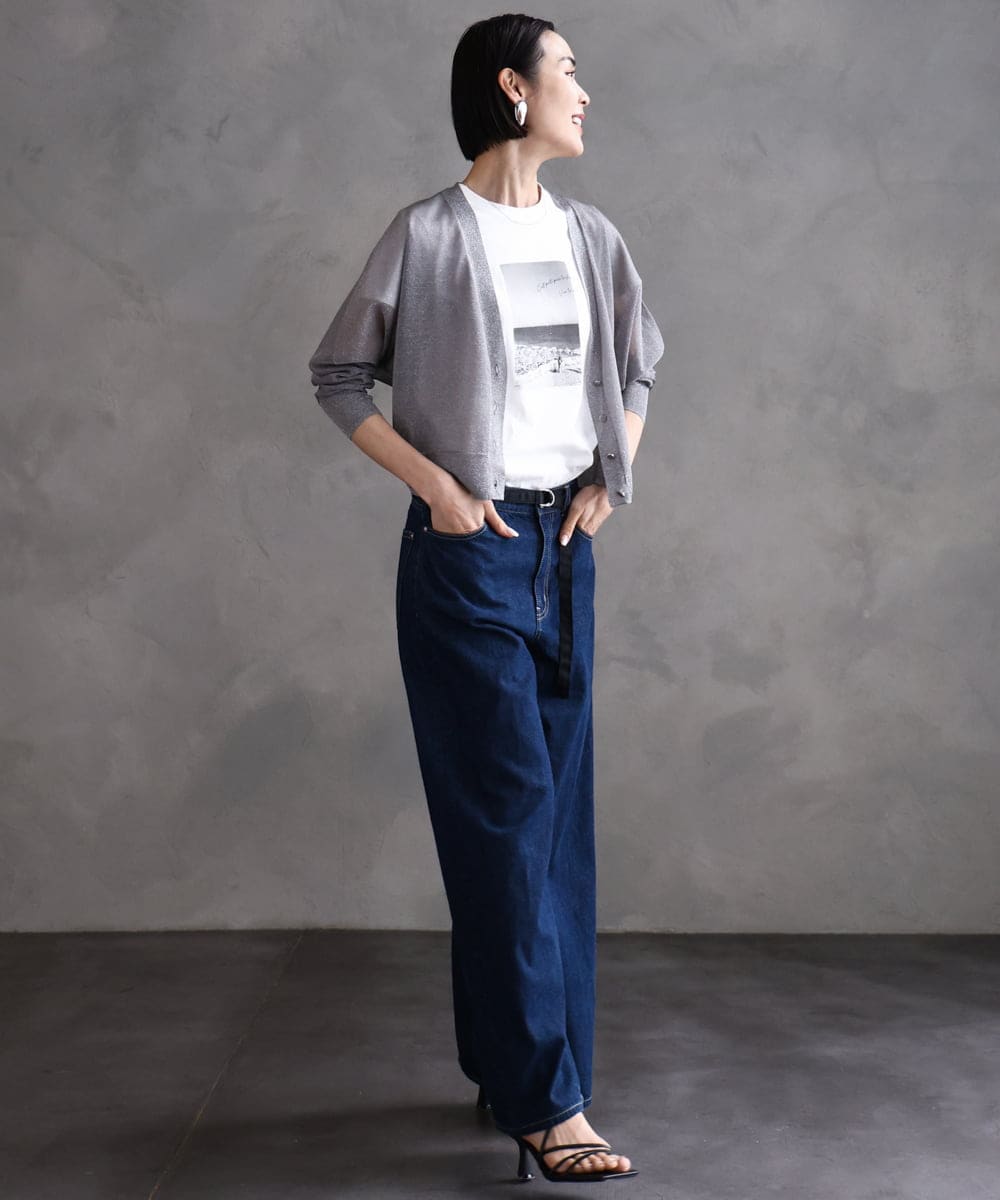 F6KHA23120 MICHEL KLEIN(小さいサイズ)(メゾン ドゥ サンク) [小さいサイズ]フォトプリントTシャツ ホワイト