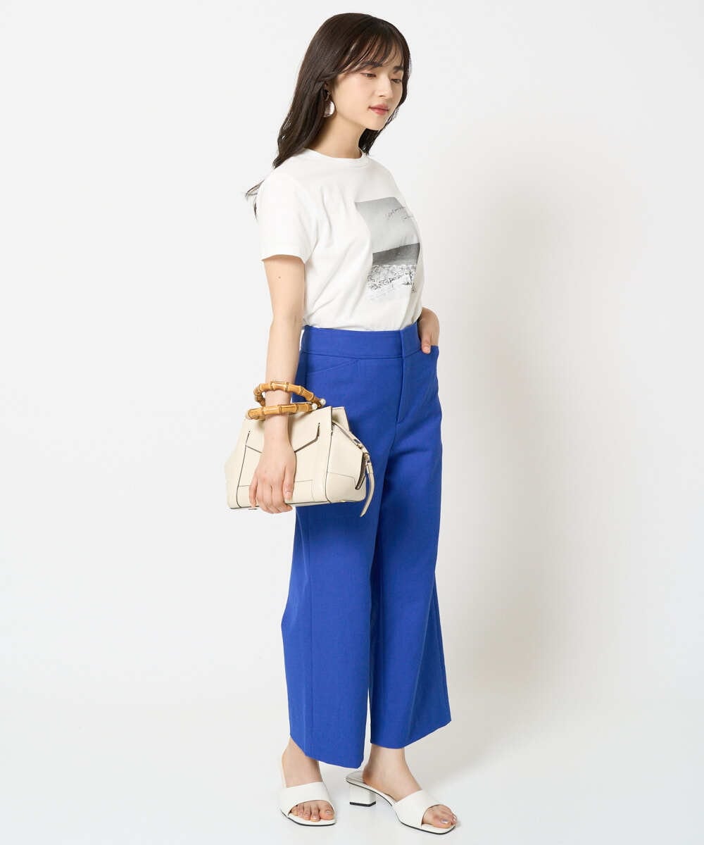 F6KHA23120 MICHEL KLEIN(小さいサイズ)(メゾン ドゥ サンク) [小さいサイズ]フォトプリントTシャツ ホワイト