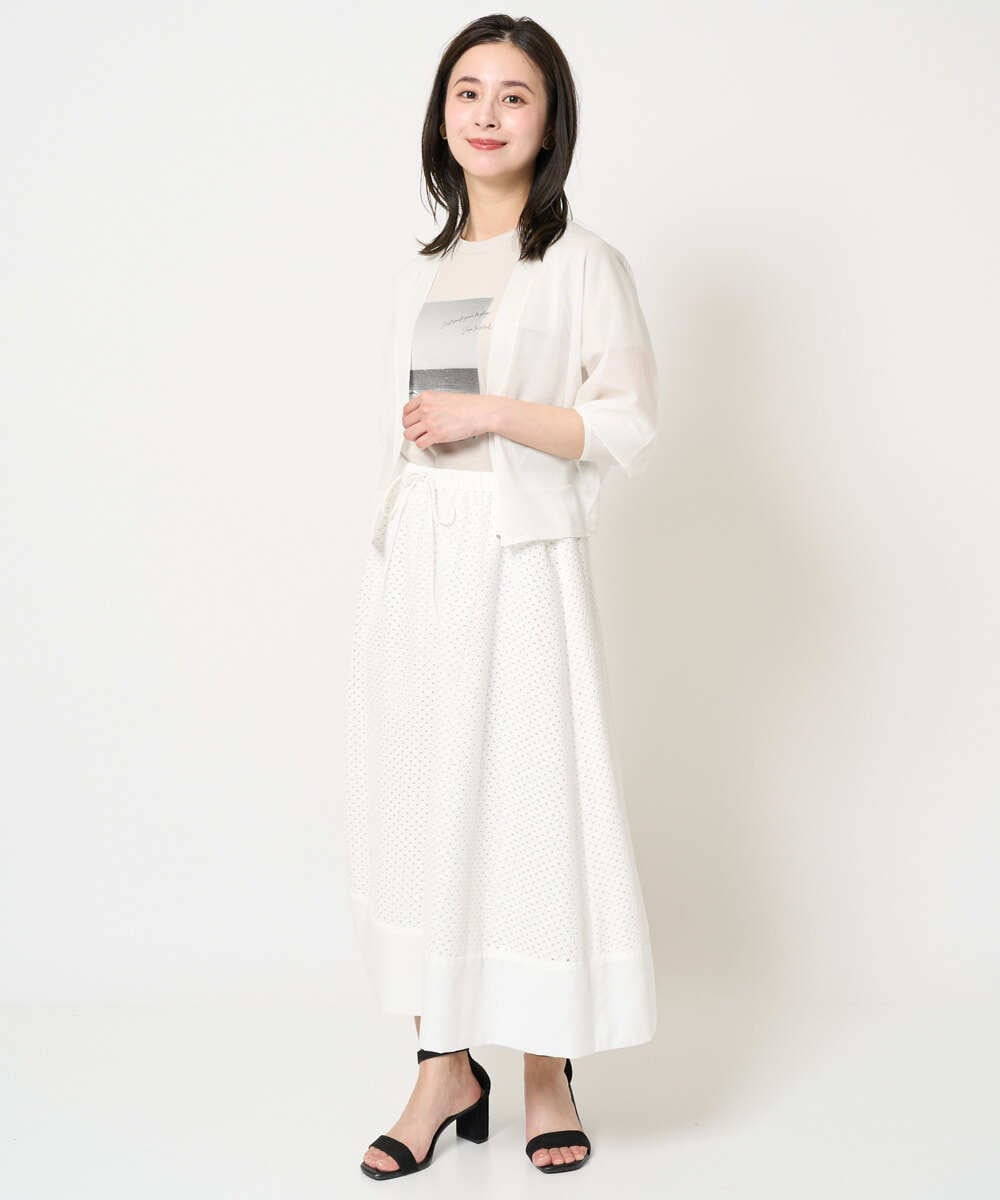 F6KHA23120 MICHEL KLEIN(小さいサイズ)(メゾン ドゥ サンク) [小さいサイズ]フォトプリントTシャツ ホワイト