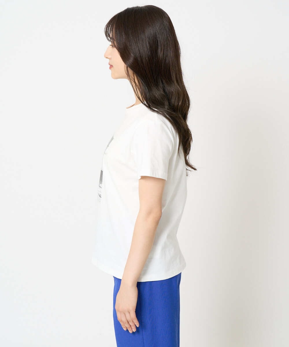 F6KHA23120 MICHEL KLEIN(小さいサイズ)(メゾン ドゥ サンク) [小さいサイズ]フォトプリントTシャツ ホワイト