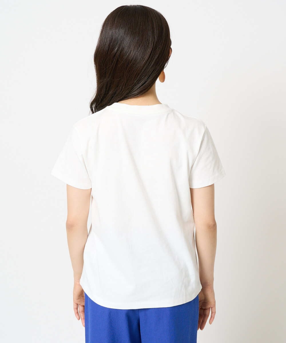 F6KHA23120 MICHEL KLEIN(小さいサイズ)(メゾン ドゥ サンク) [小さいサイズ]フォトプリントTシャツ ホワイト