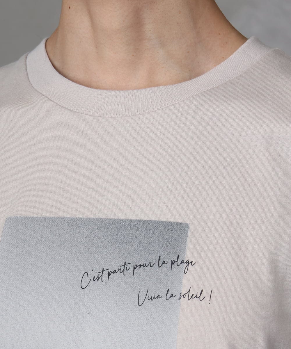 F6KHA23120 MICHEL KLEIN(小さいサイズ)(メゾン ドゥ サンク) [小さいサイズ]フォトプリントTシャツ ホワイト