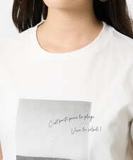 F6KHA23120 MICHEL KLEIN(小さいサイズ)(メゾン ドゥ サンク) [小さいサイズ]フォトプリントTシャツ ホワイト