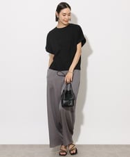 F6KHA29150 MICHEL KLEIN(小さいサイズ)(メゾン ドゥ サンク) [小さいサイズ]ロールアップスリーブカットソー(着心地抜群) ピンク