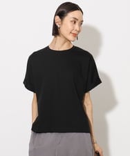 F6KHA29150 MICHEL KLEIN(小さいサイズ)(メゾン ドゥ サンク) [小さいサイズ]ロールアップスリーブカットソー(着心地抜群) ピンク