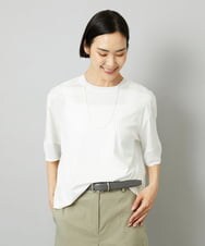 F6KHD02170 MICHEL KLEIN(小さいサイズ)(メゾン ドゥ サンク) [小さいサイズ]袖口メッシュプルオーバー ブルー