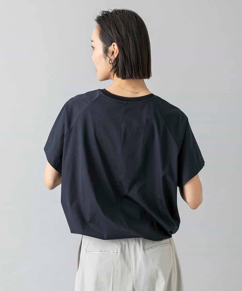 F6KHD24140 MICHEL KLEIN(小さいサイズ)(メゾン ドゥ サンク) [小さいサイズ]裾ドロストバルーンカットソー ラベンダー