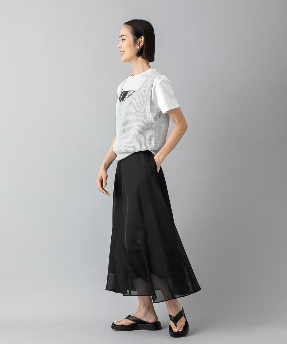 F6KHD27120 MICHEL KLEIN(小さいサイズ)(メゾン ドゥ サンク) [小さいサイズ]フォトTシャツ ダークグレー