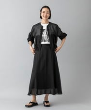 F6KHD27120 MICHEL KLEIN(小さいサイズ)(メゾン ドゥ サンク) [小さいサイズ]フォトTシャツ ダークグレー