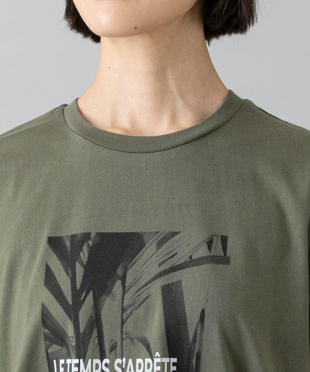 F6KHD27120 MICHEL KLEIN(小さいサイズ)(メゾン ドゥ サンク) [小さいサイズ]フォトTシャツ ダークグレー