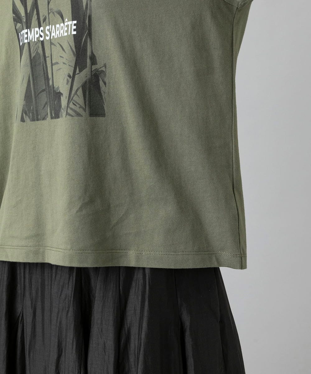 F6KHD27120 MICHEL KLEIN(小さいサイズ)(メゾン ドゥ サンク) [小さいサイズ]フォトTシャツ ダークグレー