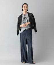 F6KHD27120 MICHEL KLEIN(小さいサイズ)(メゾン ドゥ サンク) [小さいサイズ]フォトTシャツ ダークグレー