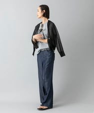 F6KHD27120 MICHEL KLEIN(小さいサイズ)(メゾン ドゥ サンク) [小さいサイズ]フォトTシャツ ダークグレー