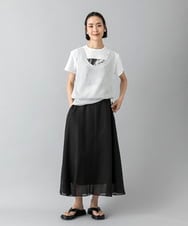 F6KHD27120 MICHEL KLEIN(小さいサイズ)(メゾン ドゥ サンク) [小さいサイズ]フォトTシャツ ダークグレー