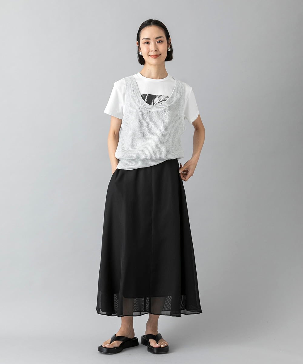 F6KHD27120 MICHEL KLEIN(小さいサイズ)(メゾン ドゥ サンク) [小さいサイズ]フォトTシャツ ダークグレー