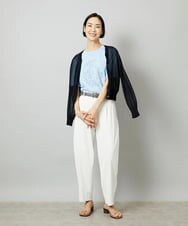 F6KHE05130 MICHEL KLEIN(小さいサイズ)(メゾン ドゥ サンク) [小さいサイズ]透明箔プリントTシャツ ライトブルー