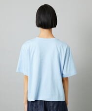 F6KHE05130 MICHEL KLEIN(小さいサイズ)(メゾン ドゥ サンク) [小さいサイズ]透明箔プリントTシャツ ライトブルー