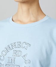 F6KHE05130 MICHEL KLEIN(小さいサイズ)(メゾン ドゥ サンク) [小さいサイズ]透明箔プリントTシャツ ライトブルー