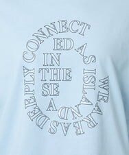 F6KHE05130 MICHEL KLEIN(小さいサイズ)(メゾン ドゥ サンク) [小さいサイズ]透明箔プリントTシャツ ライトブルー