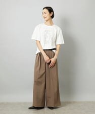 F6KHE05130 MICHEL KLEIN(小さいサイズ)(メゾン ドゥ サンク) [小さいサイズ]透明箔プリントTシャツ ライトブルー