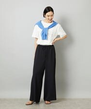 F6KHE05130 MICHEL KLEIN(小さいサイズ)(メゾン ドゥ サンク) [小さいサイズ]透明箔プリントTシャツ ライトブルー