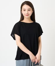 F6KHV28170 MICHEL KLEIN(小さいサイズ)(メゾン ドゥ サンク) [小さいサイズ]フレンチスリーブシアーカットソー(夏の1枚着におすすめ) ライムイエロー(30)