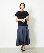 F6KJA01120 MICHEL KLEIN(小さいサイズ)(メゾン ドゥ サンク) ［小さいサイズ］フロッキーロゴTシャツ レッド