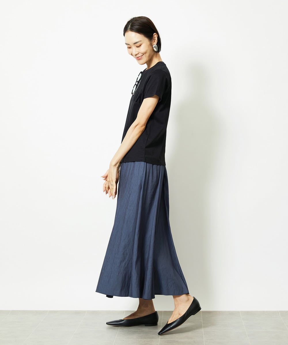 F6KJA01120 MICHEL KLEIN(小さいサイズ)(メゾン ドゥ サンク) ［小さいサイズ］フロッキーロゴTシャツ レッド