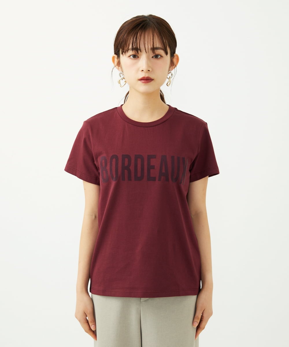 F6KJA01120 MICHEL KLEIN(小さいサイズ)(メゾン ドゥ サンク) ［小さいサイズ］フロッキーロゴTシャツ レッド
