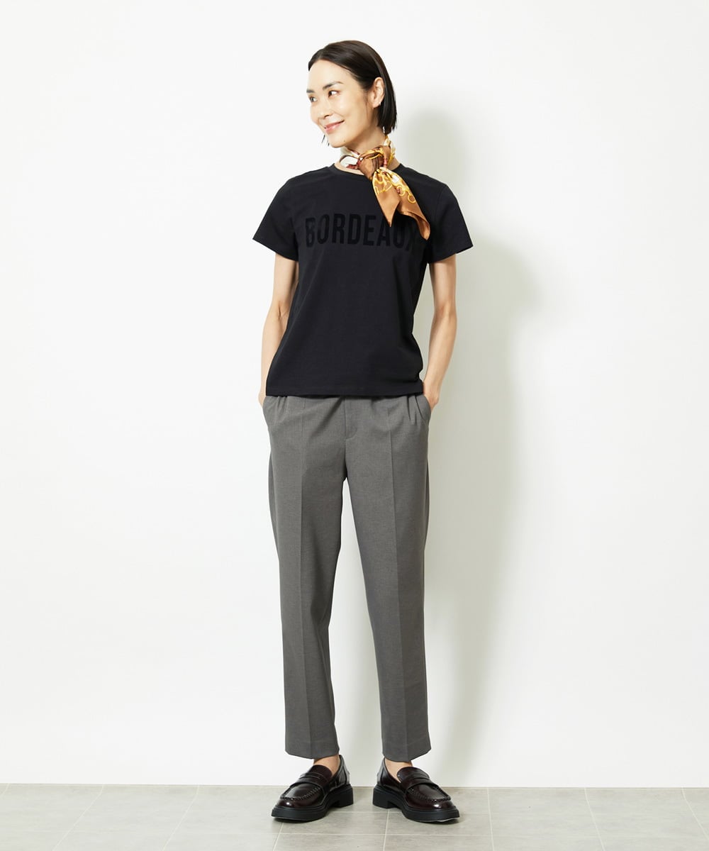 F6KJA01120 MICHEL KLEIN(小さいサイズ)(メゾン ドゥ サンク) ［小さいサイズ］フロッキーロゴTシャツ レッド