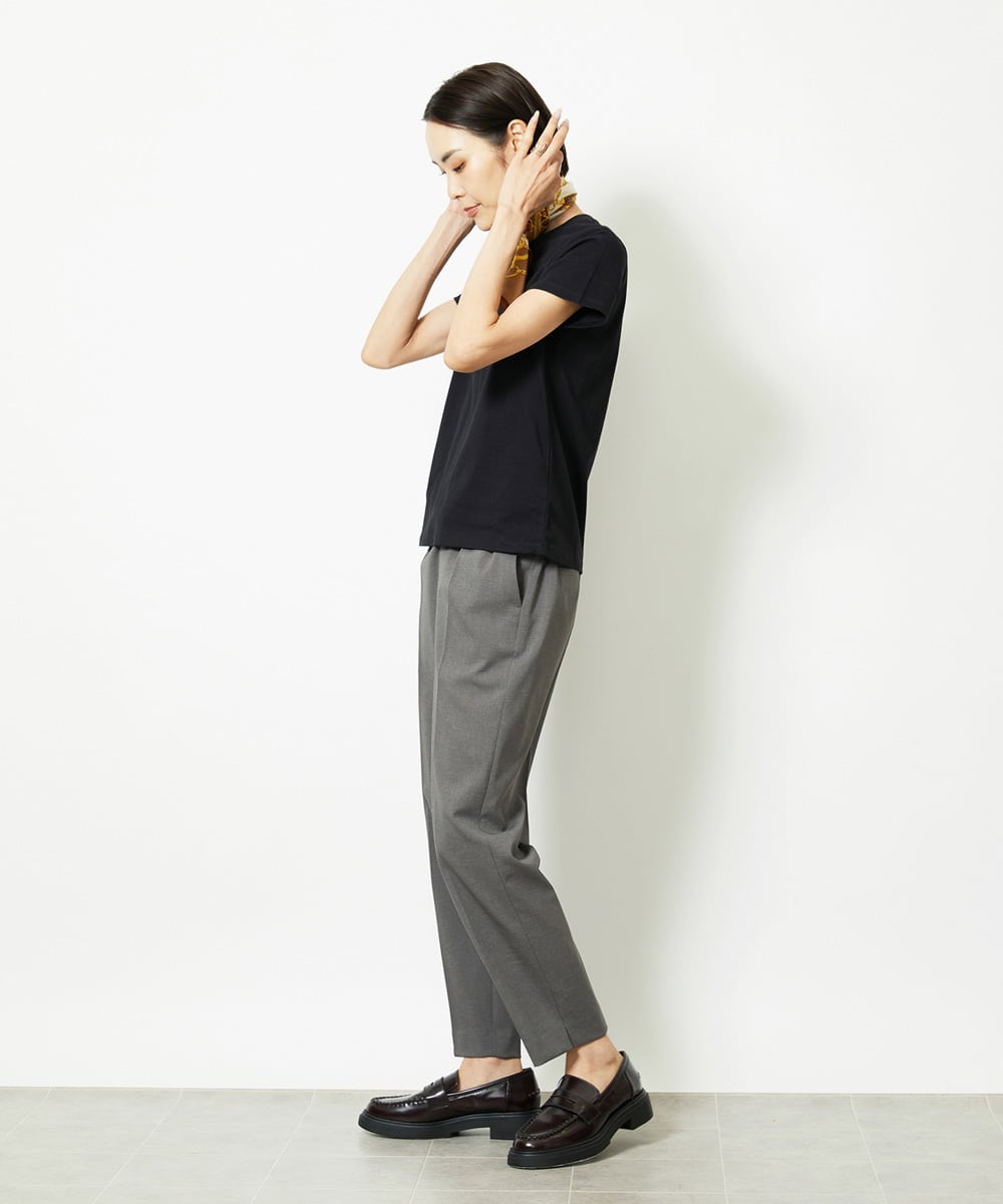 F6KJA01120 MICHEL KLEIN(小さいサイズ)(メゾン ドゥ サンク) ［小さいサイズ］フロッキーロゴTシャツ レッド