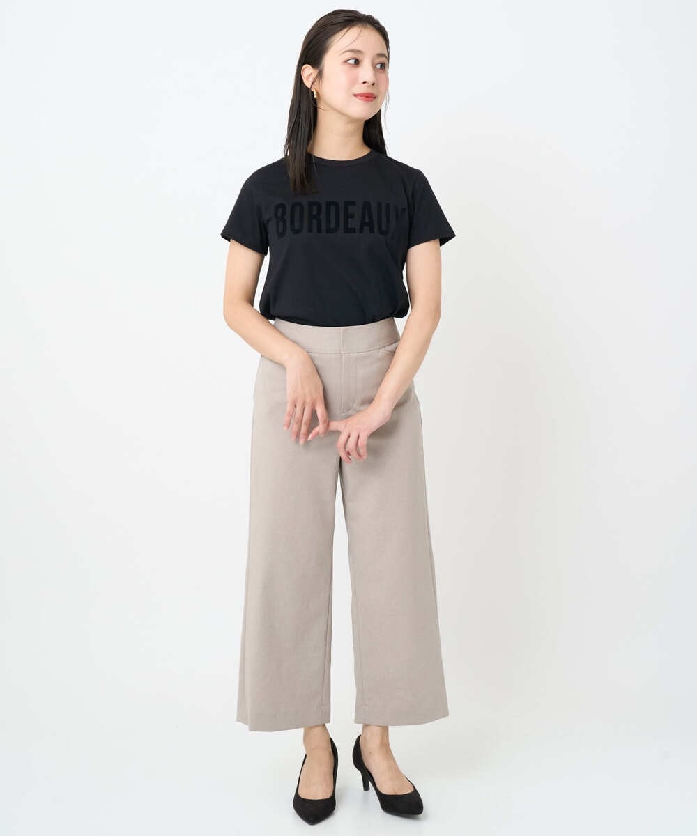 F6KJA01120 MICHEL KLEIN(小さいサイズ)(メゾン ドゥ サンク) ［小さいサイズ］フロッキーロゴTシャツ レッド