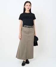 F6KJA01120 MICHEL KLEIN(小さいサイズ)(メゾン ドゥ サンク) ［小さいサイズ］フロッキーロゴTシャツ レッド